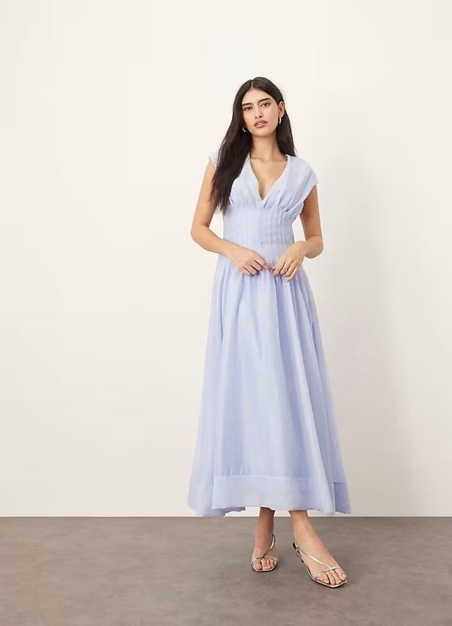 Vestido azul bebé de organza