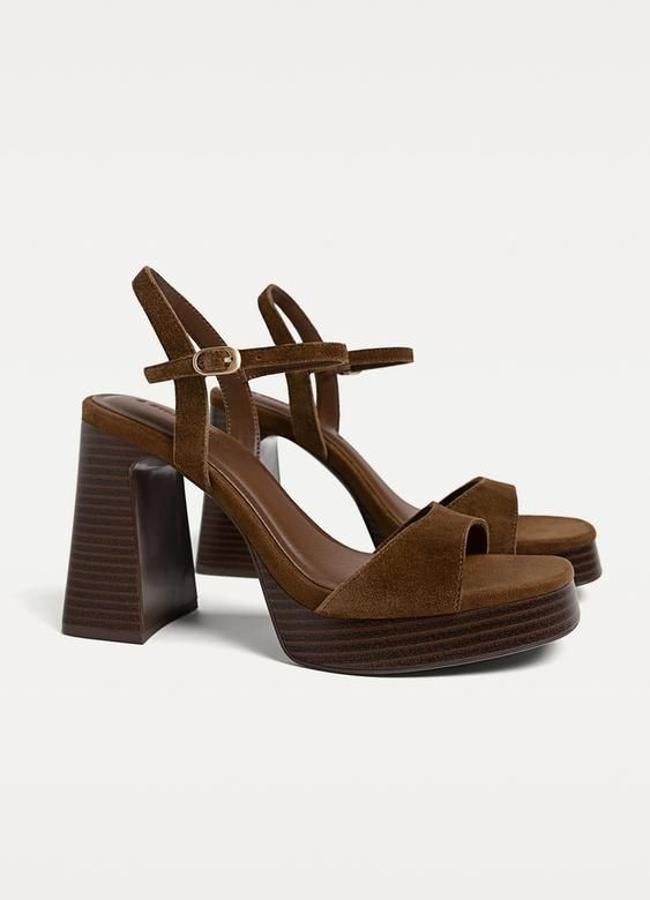 Plataformas de serraje con tacón de madera