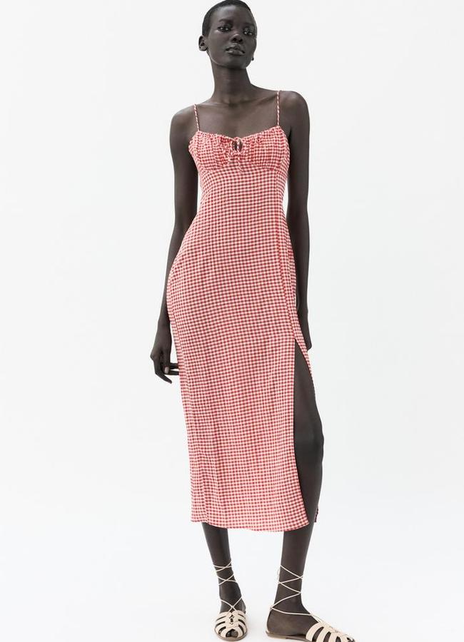 Vestido de cuadros. 